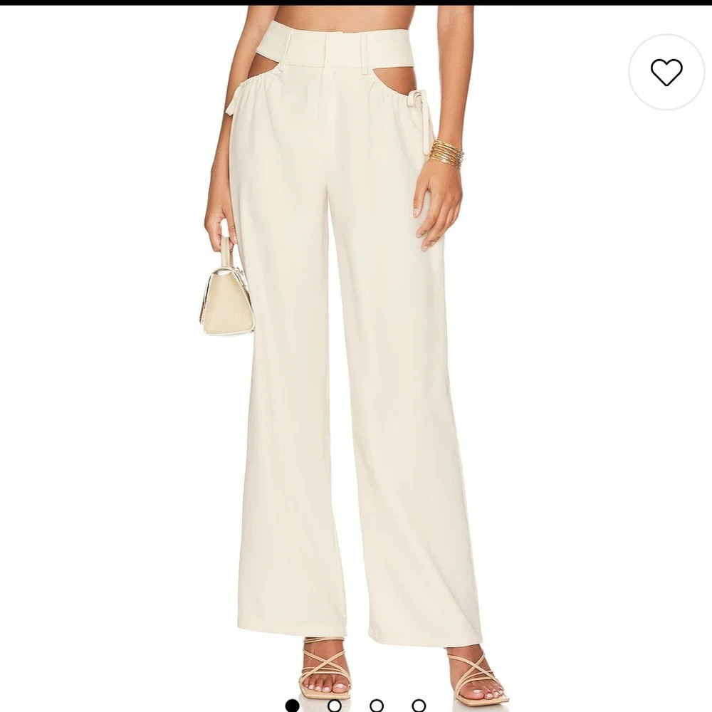 Superdown Benny Cut Out Pants in Beige sz M